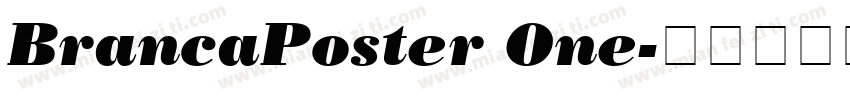 BrancaPoster One字体转换
